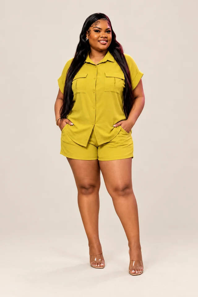 Mustard short set.